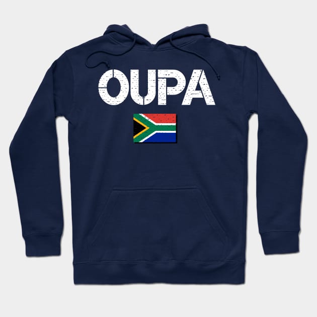 Oupa ( Grandpa ) with South Africa Flag Hoodie by BraaiNinja